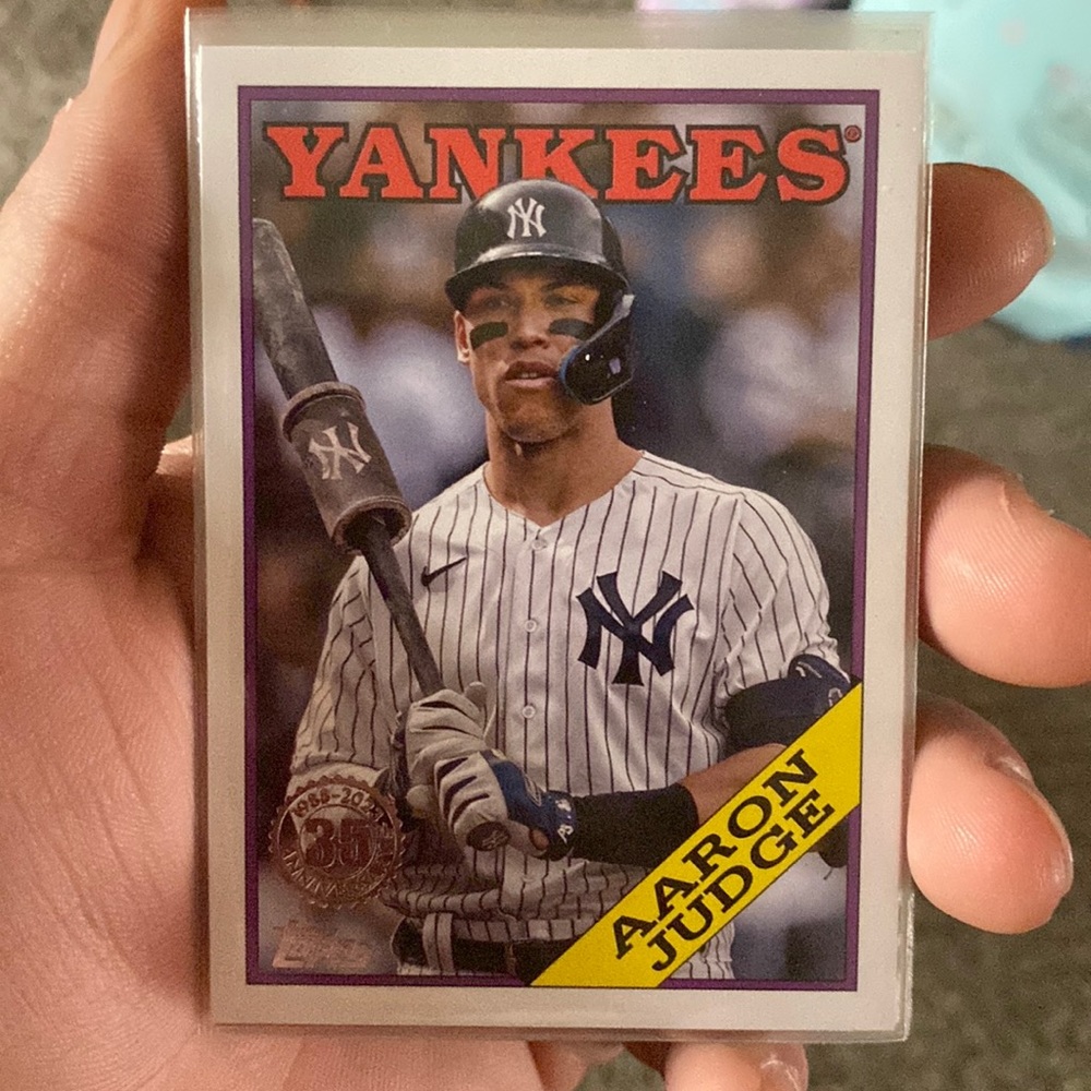 Aaron Judge 35th anniversary baseball card.